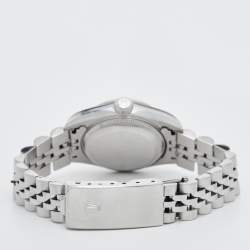 Pre Owned Rolex White 18K White Gold Stainless Steel Datejust 79174 Women's Wristwatch 26 mm