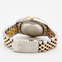 Pre Owned Rolex Mother of Pearl 18k Yellow Gold Stainless Steel Datejust 68273 Women's Wristwatch 31 mm