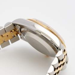 Pre Owned Rolex Mother of Pearl 18k Yellow Gold Stainless Steel Datejust 68273 Women's Wristwatch 31 mm