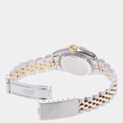 Pre Owned Rolex Champagne Diamonds 18K Yellow Gold And Stainless Steel Datejust 69173G Automatic Women's Wristwatch 26 mm