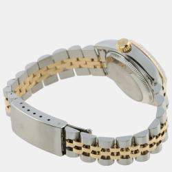Pre Owned Rolex Gold 18k Yellow Gold And Stainless Steel Datejust 69173 Automatic Women's Wristwatch 26 mm