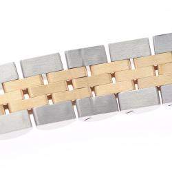 مملوكة مسبقًا Rolex Champagne Diamond 18K Yellow Gold And Stainless Steel Datejust 69173G Automatic Women's Wristwatch 26 mm