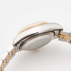 Pre Owned Rolex Champagne Diamonds 18K Yellow Gold And Stainless Steel Datejust 69173 Women's Wristwatch 26 mm