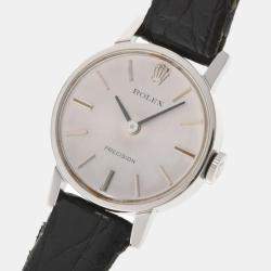 Pre Owned Rolex Silver Stainless Steel Precision 2649 Manual Winding Women's Wristwatch 21 mm