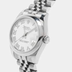 Pre Owned Rolex White Stainless Steel Datejust 178240 Women's wristwatch 31 mm