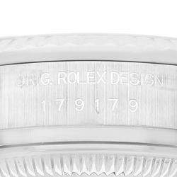 Rolex Silver Diamonds 18K White Gold President Datejust 179179 Automatic Women's Wristwatch 26 mm