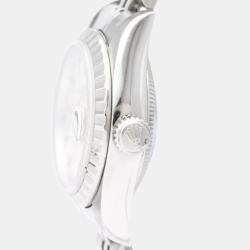 Pre Owned Rolex Silver Stainless Steel Oyster Perpetual Date 79240 Automatic Women's Wristwatch 25 mm