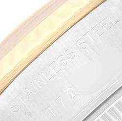 Pre Owned Rolex White 18k Yellow Gold And Stainless Steel Datejust 69173 Automatic Women's Wristwatch 26 mm