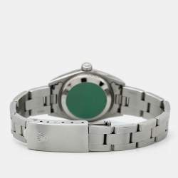 Pre Owned Rolex Blue Stainless Steel Oyster Perpetual 76080 Women's Wristwatch 24 mm