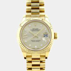 Rolex Lady-Datejust 28 Diamond 18K Yellow Gold Watch 279178