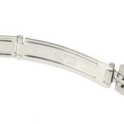 Pre Owned Rolex Silver Diamond 18k White Gold And Stainless Steel Datejust 69174 Automatic Women's Wristwatch 26 mm