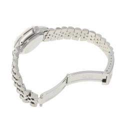 Pre Owned Rolex Silver Diamond 18k White Gold And Stainless Steel Datejust 69174 Automatic Women's Wristwatch 26 mm