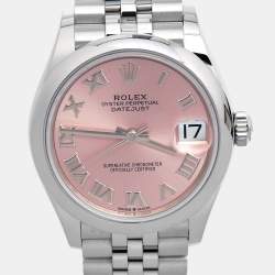 Pre Owned Rolex Pink Oystersteel Datejust M278240-0014 Women's Wristwatch 31 mm