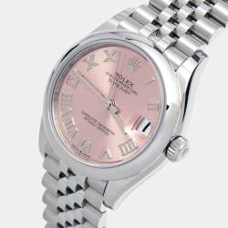 Pre Owned Rolex Pink Oystersteel Datejust M278240-0014 Women's Wristwatch 31 mm