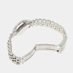 Pre Owned Rolex Pink 18K White Gold And Stainless Steel Datejust 69174 Women's Wristwatch 26 mm