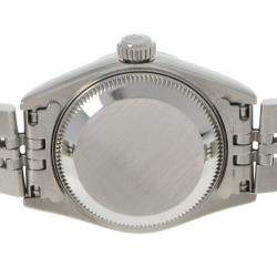 Pre Owned Rolex Pink 18K White Gold And Stainless Steel Datejust 69174 Women's Wristwatch 26 mm