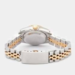 Pre Owned Rolex Champagne Diamonds 18K Yellow Gold And Stainless Steel Datejust 69173 Women's Wristwatch 26 mm