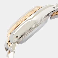 Pre Owned Rolex Champagne Diamonds 18K Yellow Gold And Stainless Steel Datejust 69173 Women's Wristwatch 26 mm