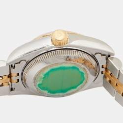 Pre Owned Rolex Champagne Diamonds 18K Yellow Gold And Stainless Steel Datejust 69173 Women's Wristwatch 26 mm