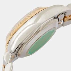 Pre Owned Rolex Champagne Diamonds 18K Yellow Gold And Stainless Steel Datejust 69173 Women's Wristwatch 26 mm