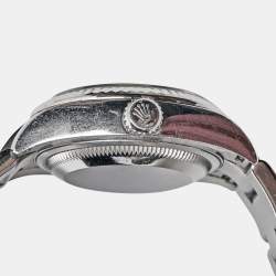 Pre Owned Rolex Pink 18K White Gold Oystersteel Datejust M279174-0018 Women's Wristwatch 28 mm