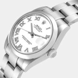Rolex White Stainless Steel Datejust 178240 Automatic Women's Wristwatch 31 mm