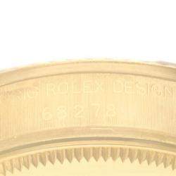 مملوكة مسبقًا Rolex Champagne Diamonds 18K Yellow Gold President Datejust 68278 Automatic Women's Wristwatch 31 mm