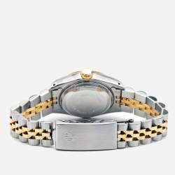 مملوكة مسبقًا Rolex Champagne Diamonds 18K Yellow Gold And Stainless Steel Datejust 69173 Women's Wristwatch 26 mm