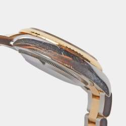 Pre Owned Rolex Black 18K Yellow Gold Oystersteel Datejust M126233-00022 Unisex Wristwatch 36 mm