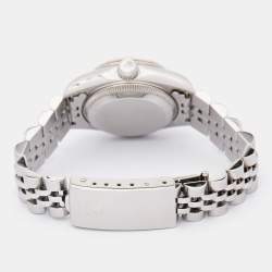 Pre Owned Rolex Mother Of Pearl Diamonds 18K White Gold Stainless Steel Datejust 69174 Women's Wristwatch 26 mm