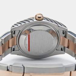 Pre Owned Rolex Champagne 18k Rose Gold Stainless Steel Datejust 178241 Women's Wristwatch 31 mm