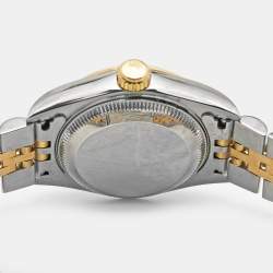 Pre Owned Rolex Champagne Diamonds 18K Yellow Gold And Stainless Steel Datejust 69173 Women's Wristwatch 26 mm