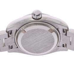Rolex Silver Diamonds 18K White Gold Datejust 179239ZER Women's Wristwatch 26 mm