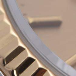 Pre Owned Rolex Champagne 18K Yellow Gold And Stainless Steel Datejust 69173 Women's Wristwatch 26 mm