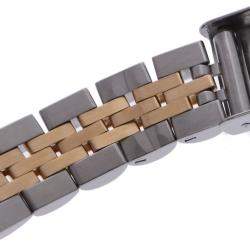 Pre Owned Rolex Champagne 18K Yellow Gold And Stainless Steel Datejust 69173 Women's Wristwatch 26 mm