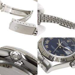 Pre Owned Rolex Blue Stainless Steel Datejust 69174 Women's Wristwatch 26 mm