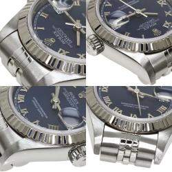 Pre Owned Rolex Blue Stainless Steel Datejust 69174 Women's Wristwatch 26 mm