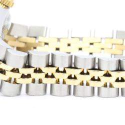 Pre Owned Rolex Champagne Diamonds 18K Yellow Gold And Stainless Steel Datejust 69173 Women's Wristwatch 26 mm