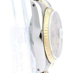 Pre Owned Rolex Champagne Diamonds 18K Yellow Gold And Stainless Steel Datejust 69173 Women's Wristwatch 26 mm