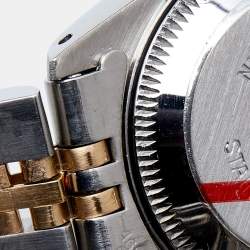 مملوكة مسبقًا Rolex Champagne Diamonds 18K Yellow Gold And Stainless Steel Datejust 69173 Women's Wristwatch 26 mm