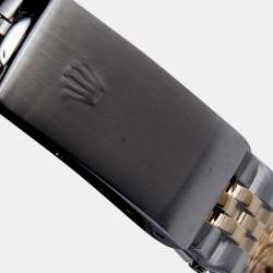 مملوكة مسبقًا Rolex Champagne Diamonds 18K Yellow Gold And Stainless Steel Datejust 69173 Women's Wristwatch 26 mm