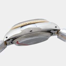 Pre Owned Rolex Black 18K Yellow Gold Stainless Steel Datejust 69173 Women's Wristwatch 26 mm