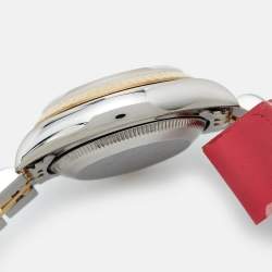 Pre Owned Rolex Blue Diamonds 18K Yellow Gold Stainless Steel Datejust 69173 Women's Wristwatch 26 mm