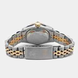 Pre Owned Rolex Champagne 18K Yellow Gold And Stainless Steel Datejust 69173 Women's Wristwatch 26 mm