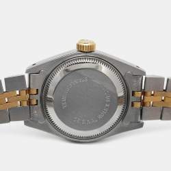 Pre Owned Rolex Champagne 18K Yellow Gold And Stainless Steel Datejust 69173 Women's Wristwatch 26 mm