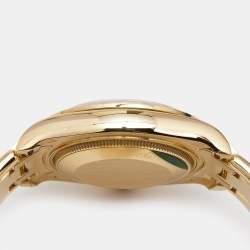 Pre Owned Rolex Diamond Pave 18K Yellow Gold Pearlmaster Datejust 81158 Women's Wristwatch 34 mm