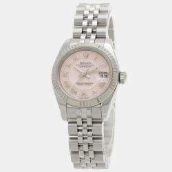 Rolex MOP 18K White Gold And Stainless Steel Datejust 179174NRD Women's Wristwatch 26 mm