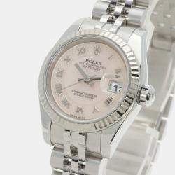 Rolex MOP 18K White Gold And Stainless Steel Datejust 179174NRD Women's Wristwatch 26 mm