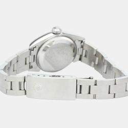 Pre Owned Rolex White Stainless Steel Oyster Perpetual Date 79190 Automatic Women's Wristwatch 25 mm