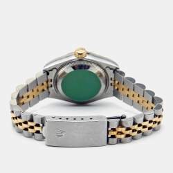 Pre Owned Rolex Champagne 18K Yellow Gold And Stainless Steel Datejust 69173 Women's Wristwatch 26 mm